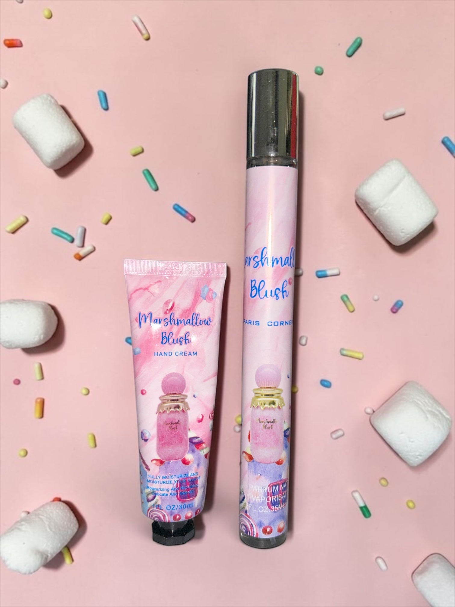 🍬💖 Marshmallow Blush Perfume & Hand Cream Set 💖🍬