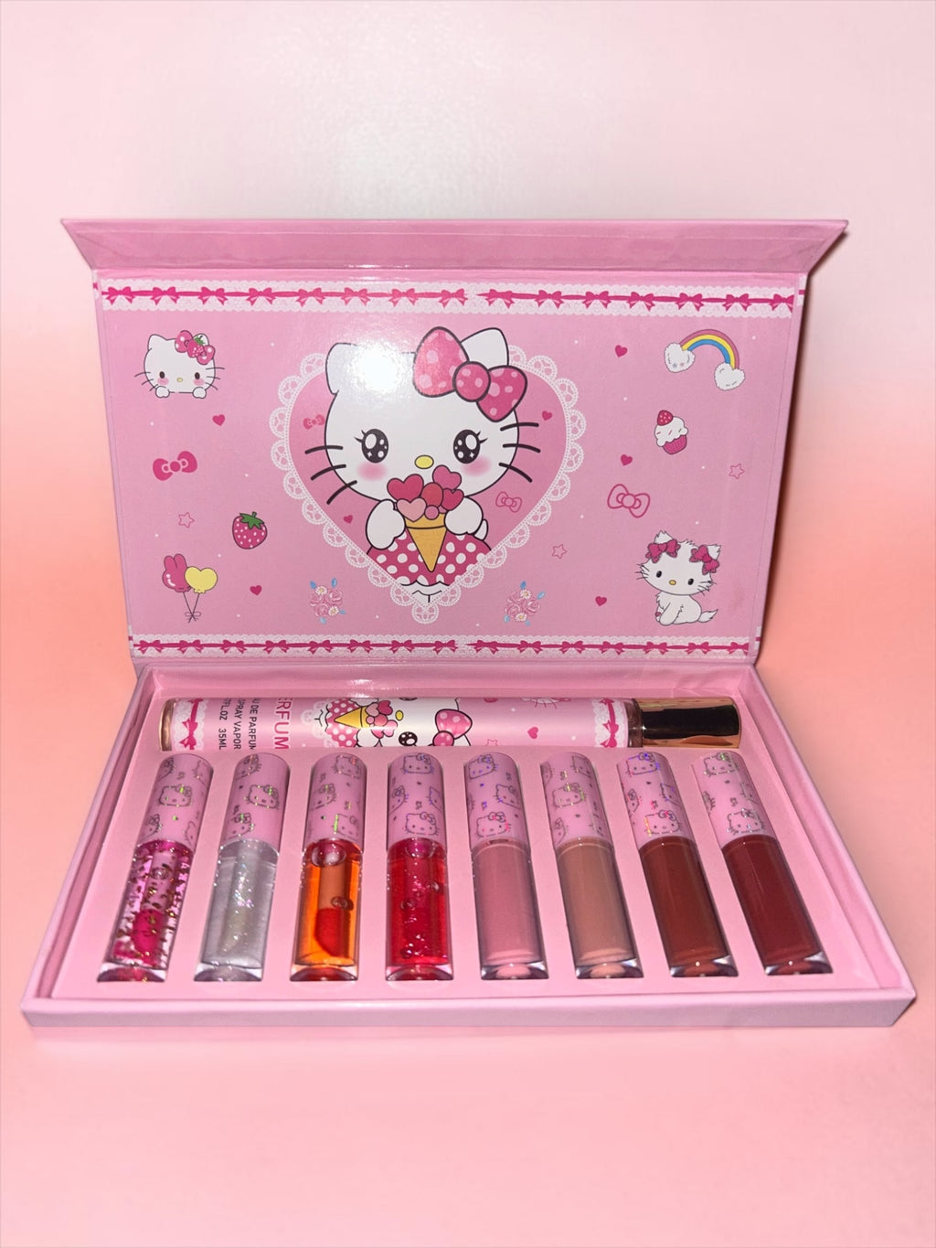 🎀💖 Hello Kitty Lip Gloss & Perfume Gift Set 💖🎀
