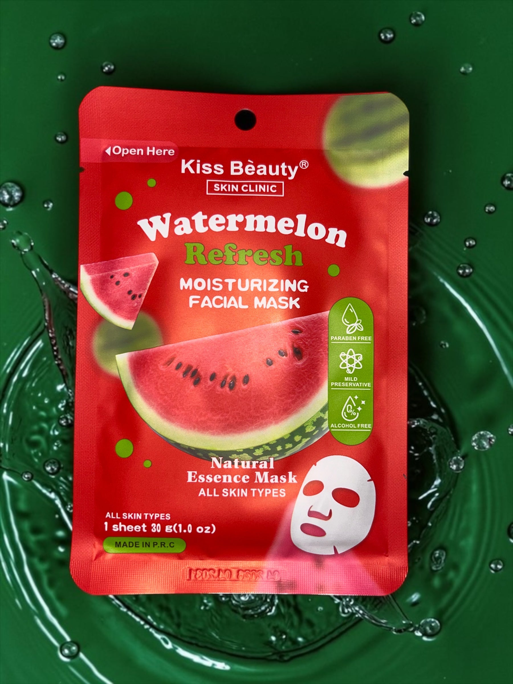 Kiss Beauty Watermelon Refresh Moisturizing Facial Mask 🍉