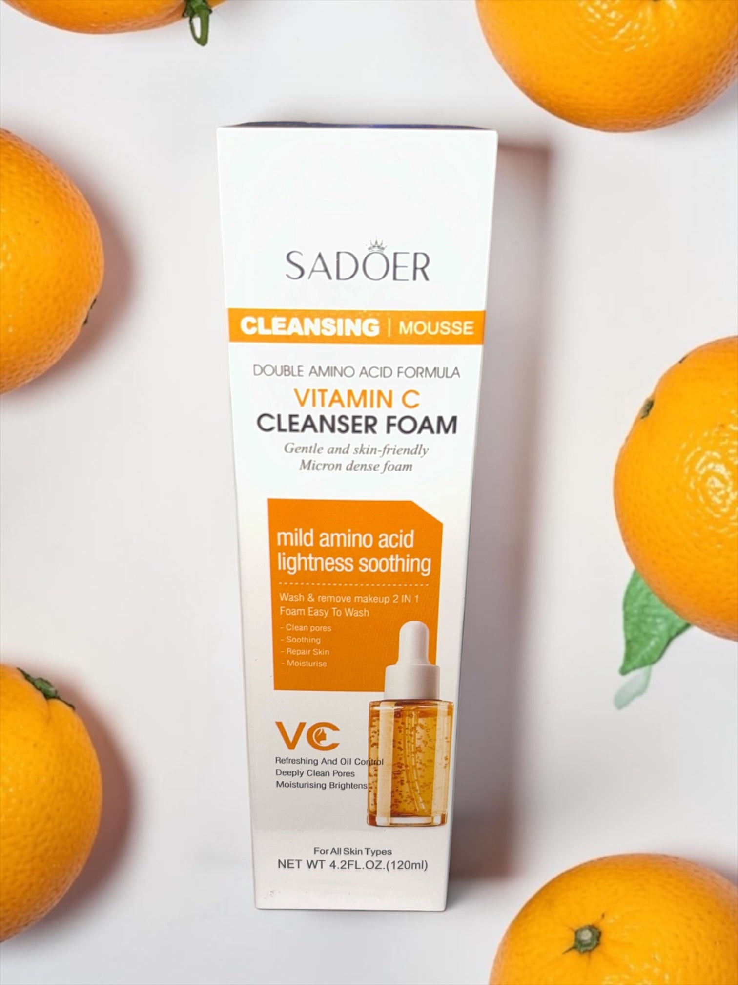 SADOER Vitamin C Cleanser Foam 🍊✨