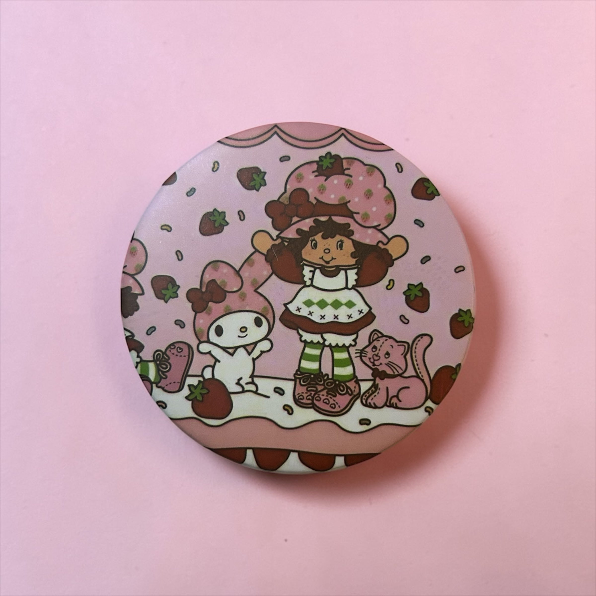 🍓 Strawberry Kawaii Mini Compact Mirror 🍓